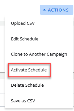 activate schedule
